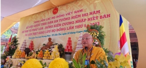 Hòa thượng Thích Gia Quang, Phó Chủ tịch Hội đồng trị sự Trung ương Giáo hội Phật giáo Việt Nam Cung tuyên tiểu sử Đệ nhị tổ Pháp Loa-Đồng Kiên Cương