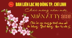 Thư chúc Tết nguyên đán Ất Tỵ 2025 của Trưởng ban Liên lạc họ Đồng TP. Chí Linh